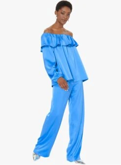 Tara Jarmon TRISTAN - Top Col Bustier | Bleu -Place 4030747