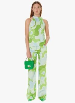 Tara Jarmon TIERRI - Blouse Sans Manches Imprimée En Viscose | Vert -Place 4030767