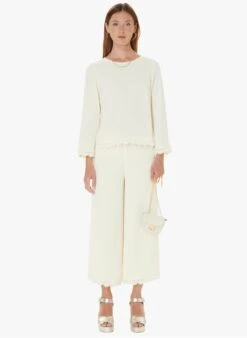 Tara Jarmon TEDDY - Top Col Rond | Blanc -Place 4030771