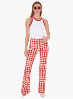 Tara Jarmon TRISH - Débardeur Bicolore En Coton Stretch | Rouge -Place 4030782