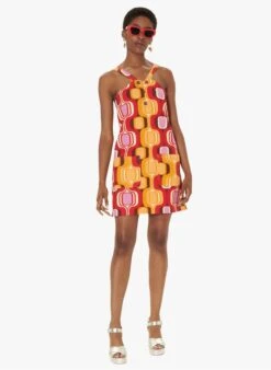 Tara Jarmon RALANA - Robe Courte Imprimée En Coton Stretch | Rouge -Place 4030791