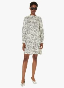 Tara Jarmon RIMININA - - Col Mao- Coupe Droite - Manches Longues - Imprimée | Blanc -Place 4030849