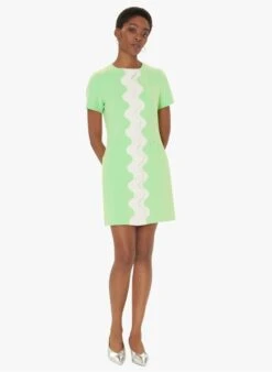 Tara Jarmon ROSSIA - Robe Courte Col Rond à Rayure | Vert 6 Tara Jarmon ROSSIA - Robe Courte Col Rond à Rayure | Vert -Place 4030851