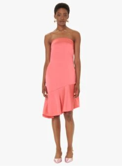 Tara Jarmon RANDALL - Robe Midi à Volants Sans Manches | Rose