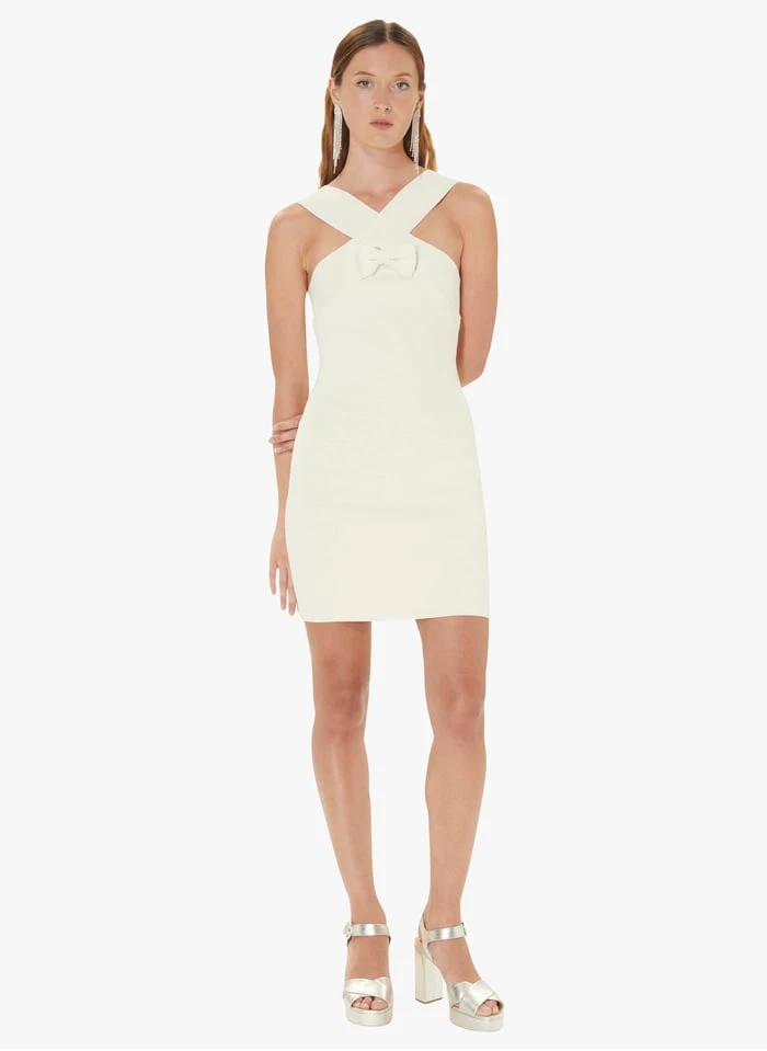 Tara Jarmon ROXIE - Robe Courte Moulante | Blanc 3 Tara Jarmon ROXIE - Robe Courte Moulante | Blanc – Image 3