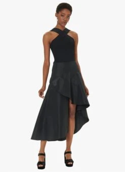 Tara Jarmon PRANA - Top Court Croisé Uni | Noir