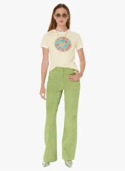 Tara Jarmon PROSPERI - Pantalon Flare En Cuir | Kaki -Place 4030903