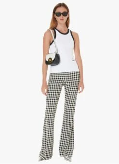 Tara Jarmon PENINA - Pantalon Bootcut Vichy | Gris -Place 4030941