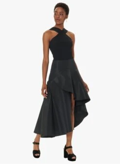 Tara Jarmon JAVIERA - Jupe Asymétrique Taille Haute | Noir -Place 4030955