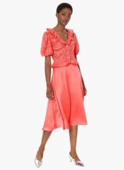 Tara Jarmon JEANNETTE - Jupe Midi évasée | Rose -Place 4030968