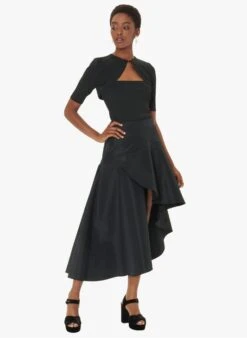 Tara Jarmon GAUTHIER - Gilet Boléro En Viscose Mélangée | Noir -Place 4030985