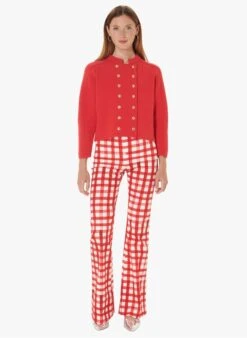 Tara Jarmon GARRY - Gilet Court Droit | Rouge -Place 4030986