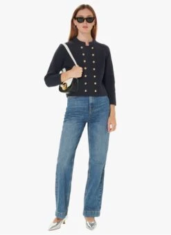 Tara Jarmon GARRY - Gilet Court Droit | Bleu -Place 4030987