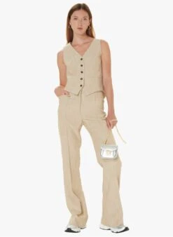 Tara Jarmon GIANI - Gilet Col V | Beige 7 Tara Jarmon GIANI - Gilet Col V | Beige -Place 4030989