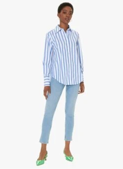 Tara Jarmon CARRIE - Chemise à Rayures En Coton | Bleu -Place 4030999