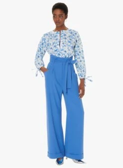 Tara Jarmon CRISTINE - Chemise Col Rond En Coton | Bleu 7 Tara Jarmon CRISTINE - Chemise Col Rond En Coton | Bleu -Place 4031003