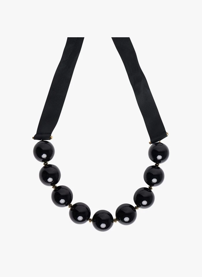 Tara Jarmon BELLA - Collier à Grosses Perles | Noir 1 Tara Jarmon BELLA - Collier à Grosses Perles | Noir
