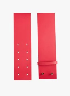 Tara Jarmon LAUREN - Ceinture Large En Cuir Lisse | Rose
