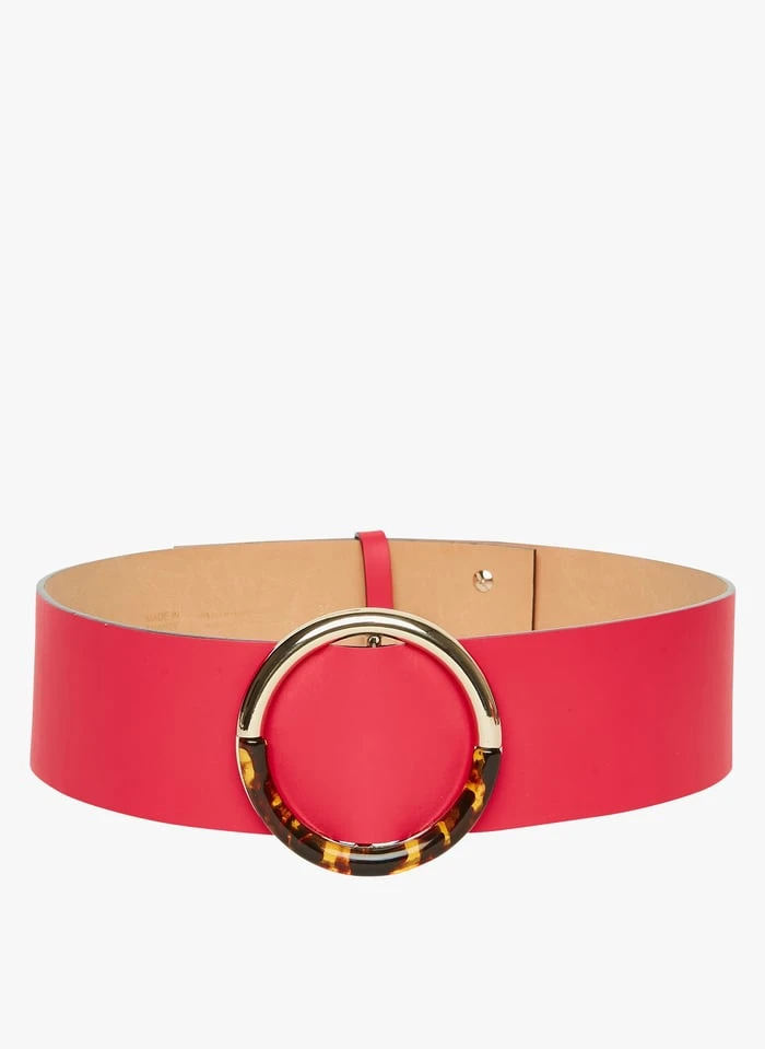 Tara Jarmon LAUREN - Ceinture Large En Cuir Lisse | Rose 2 Tara Jarmon LAUREN - Ceinture Large En Cuir Lisse | Rose – Image 2
