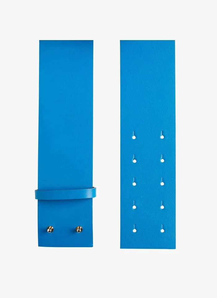 Tara Jarmon LAUREN - Ceinture Large En Cuir Lisse | Bleu 1 Tara Jarmon LAUREN - Ceinture Large En Cuir Lisse | Bleu