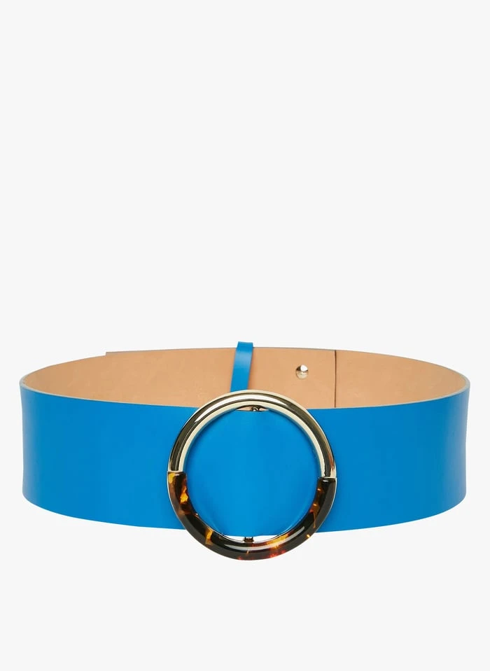 Tara Jarmon LAUREN - Ceinture Large En Cuir Lisse | Bleu 2 Tara Jarmon LAUREN - Ceinture Large En Cuir Lisse | Bleu – Image 2