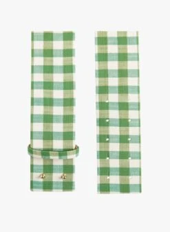 Tara Jarmon LAUREN - Ceinture Large à Imprimé Vichy | Kaki