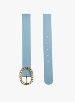 Tara Jarmon GIGI - Ceinture En Cuir à Boucle En Maillons | Bleu
