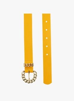 Tara Jarmon BELLA - Ceinture à Boucle En Cuir | Jaune