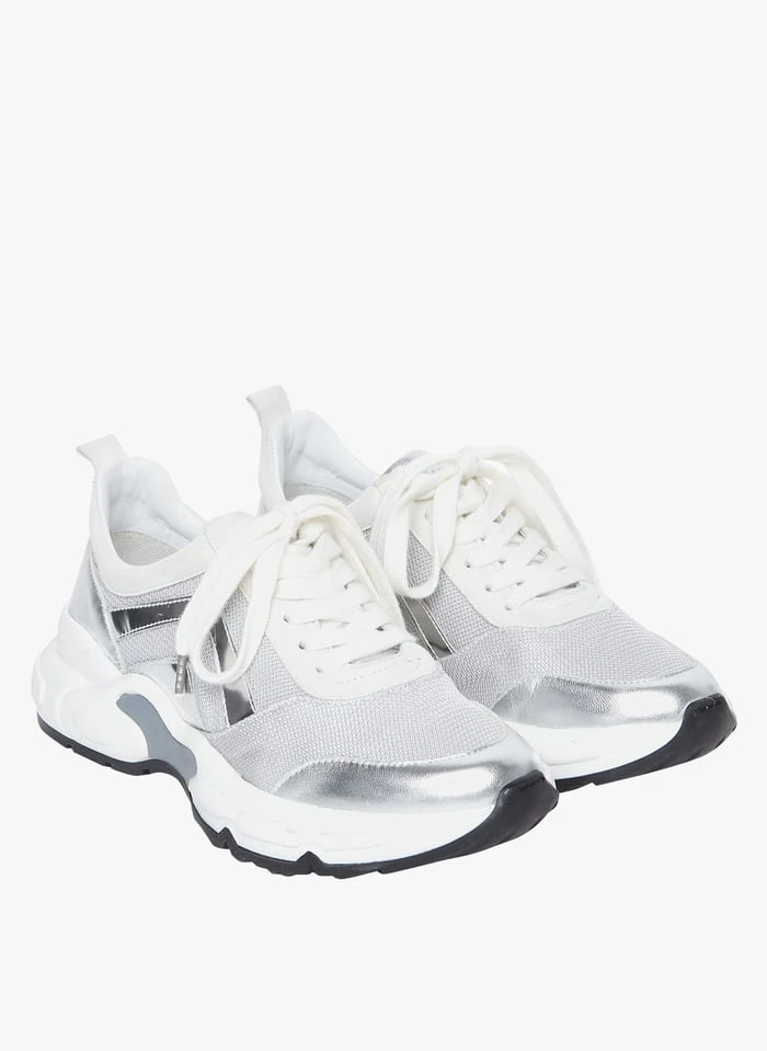 Tara Jarmon ROSEMARY - Baskets Basses En Cuir | Argent 2 Tara Jarmon ROSEMARY - Baskets Basses En Cuir | Argent – Image 2