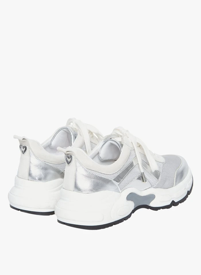 Tara Jarmon ROSEMARY - Baskets Basses En Cuir | Argent 3 Tara Jarmon ROSEMARY - Baskets Basses En Cuir | Argent – Image 3