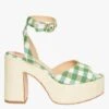 Tara Jarmon KARELLE - Sandales Hautes à Carreaux | Kaki