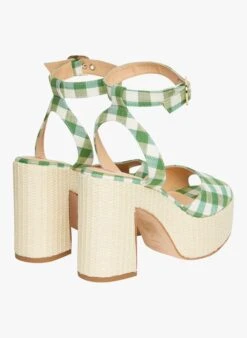 Tara Jarmon KARELLE - Sandales Hautes à Carreaux | Kaki 5 Tara Jarmon KARELLE - Sandales Hautes à Carreaux | Kaki -Place 4044953