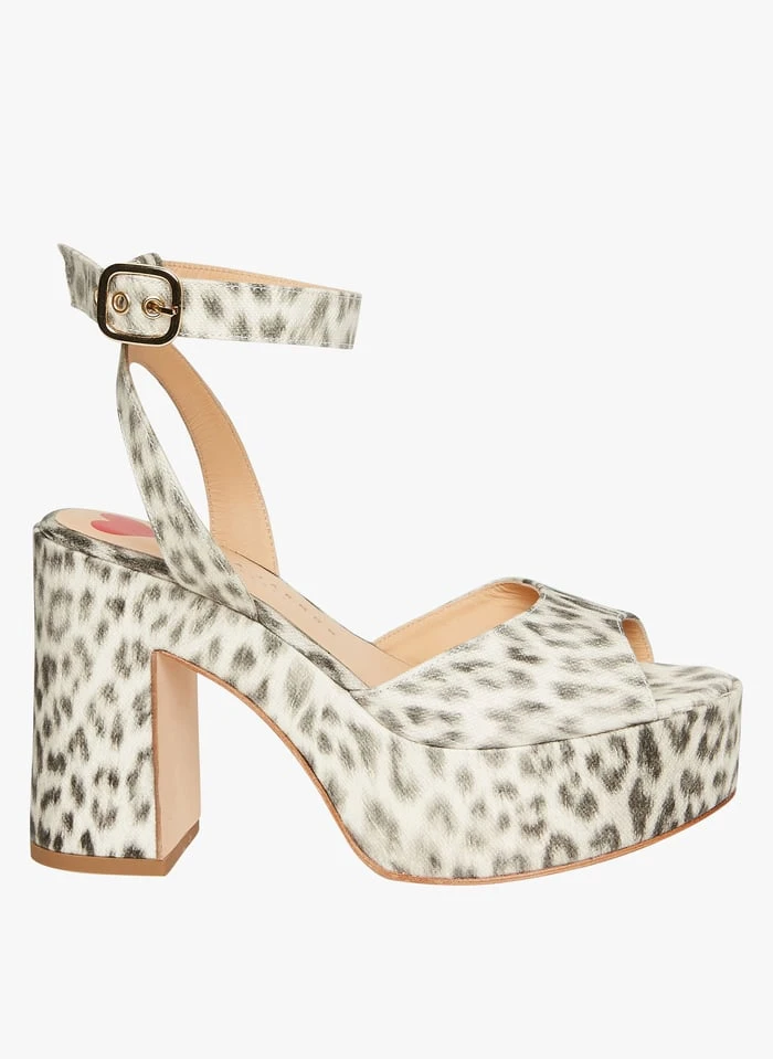 Tara Jarmon KARELLE - Sandales Haute à Imprimé Léopard | Blanc 1 Tara Jarmon KARELLE - Sandales Haute à Imprimé Léopard | Blanc