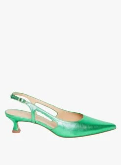 Tara Jarmon KAIA - Escarpins à Petit Talon En Cuir Métallique | Vert