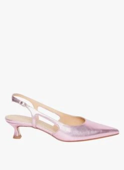 Tara Jarmon KAIA - Escarpins à Petit Talon En Cuir Métallique | Rose