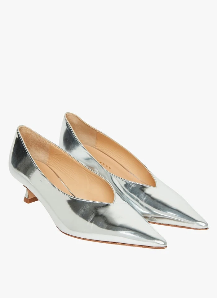 Tara Jarmon KENDALL - Escarpins En Cuir Métallique | Argent 2 Tara Jarmon KENDALL - Escarpins En Cuir Métallique | Argent – Image 2