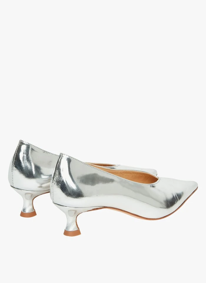 Tara Jarmon KENDALL - Escarpins En Cuir Métallique | Argent 3 Tara Jarmon KENDALL - Escarpins En Cuir Métallique | Argent – Image 3