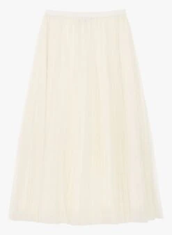 Tara Jarmon JUILLET - Jupe Longue Plissée | Blanc -Place 4044987