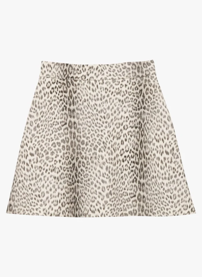 Tara Jarmon JOLLY - Jupe Courte Imprimé Animalier En Coton | Blanc 1 Tara Jarmon JOLLY - Jupe Courte Imprimé Animalier En Coton | Blanc
