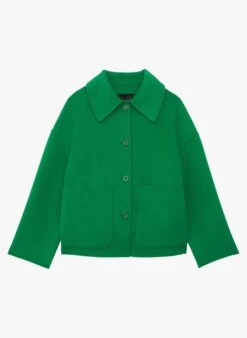 Tara Jarmon MADRID - Manteau Court Ample En Laine Mélangée | Vert