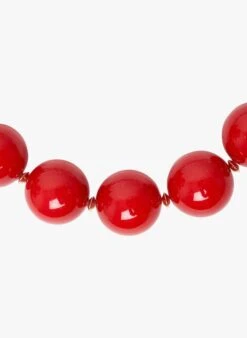 Tara Jarmon BELLA - Collier à Grosses Perles | Rouge