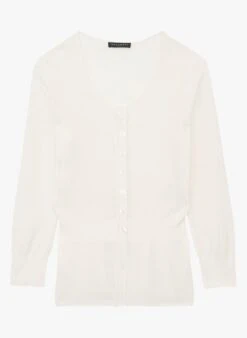 Tara Jarmon GAETAN - Gilet Col Rond En Coton | Blanc 6 Tara Jarmon GAETAN - Gilet Col Rond En Coton | Blanc -Place 4045571