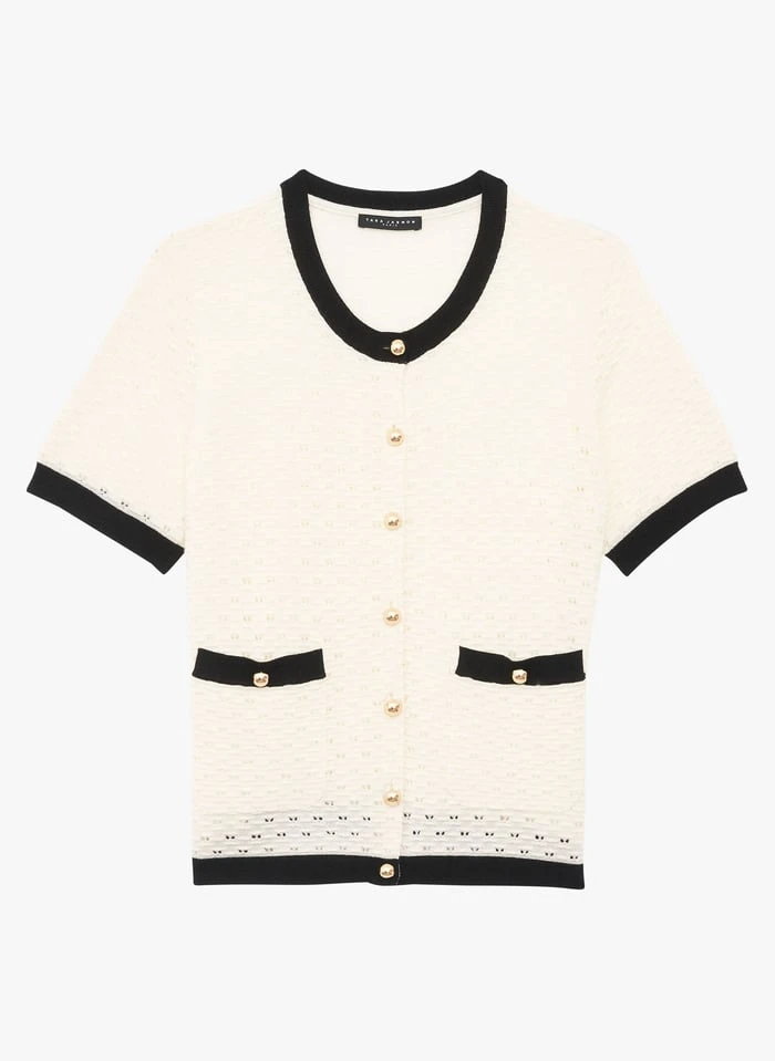 Tara Jarmon GEORGINA - Gilet En Laine | Blanc 3 Tara Jarmon GEORGINA - Gilet En Laine | Blanc – Image 3