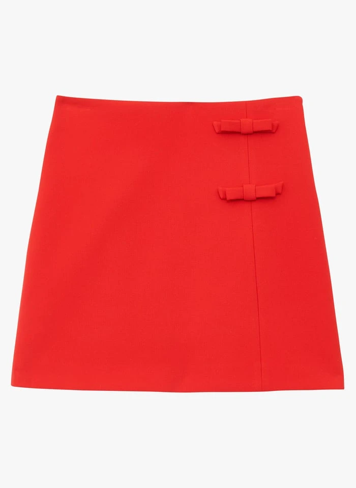 Tara Jarmon JEHONA - Jupe Courte En Toile Double | Rouge 3 Tara Jarmon JEHONA - Jupe Courte En Toile Double | Rouge – Image 3