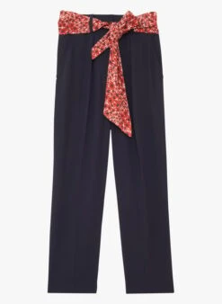 Tara Jarmon PAGA - Pantalon Carotte Taille Haute | Bleu 6 Tara Jarmon PAGA - Pantalon Carotte Taille Haute | Bleu -Place 4045588