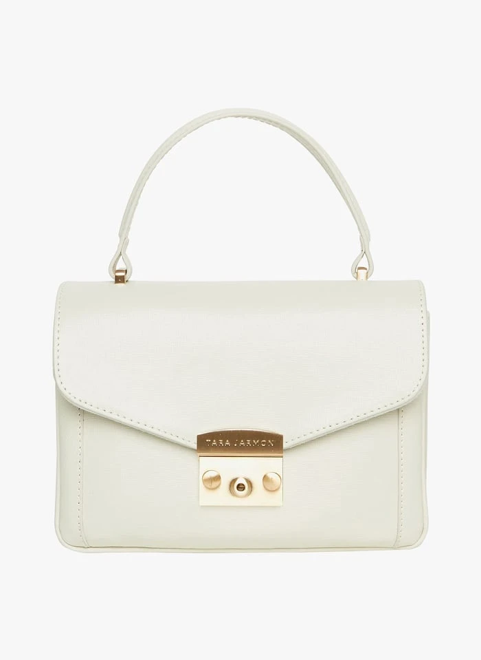 Tara Jarmon SARAH - Sac Bandoulière En Cuir De Vachette | Blanc 1 Tara Jarmon SARAH - Sac Bandoulière En Cuir De Vachette | Blanc