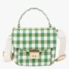 Tara Jarmon BABY SARAH - Sac Bandoulière à Carreaux En Viscose Mélangée | Kaki
