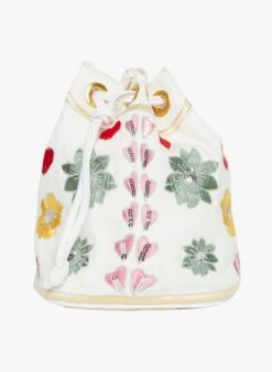 Tara Jarmon SERENA - Sac Seau Porté Main En Coton Imprimé | Blanc