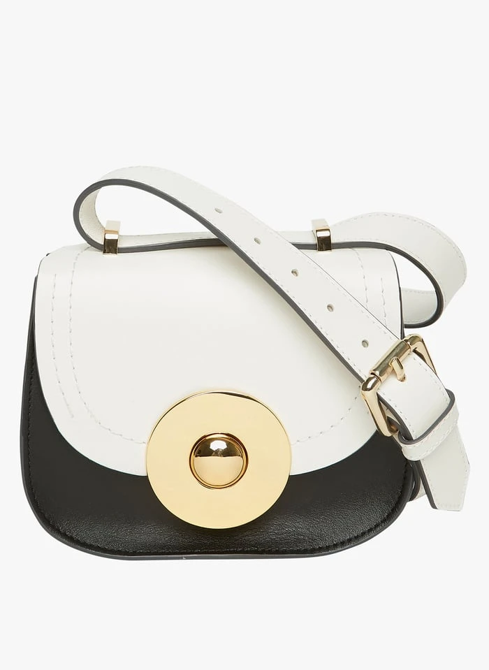 Tara Jarmon BABY FLORE - Sac Bandoulière à Rabat En Cuir | Blanc 1 Tara Jarmon BABY FLORE - Sac Bandoulière à Rabat En Cuir | Blanc