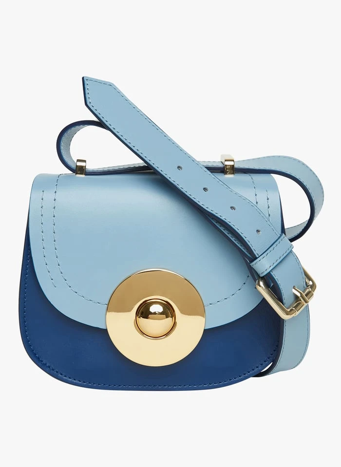 Tara Jarmon BABY FLORE - Sac Bandoulière à Rabat En Cuir | Bleu 1 Tara Jarmon BABY FLORE - Sac Bandoulière à Rabat En Cuir | Bleu